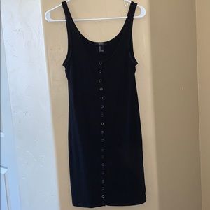 Black Mini Button Up Dress